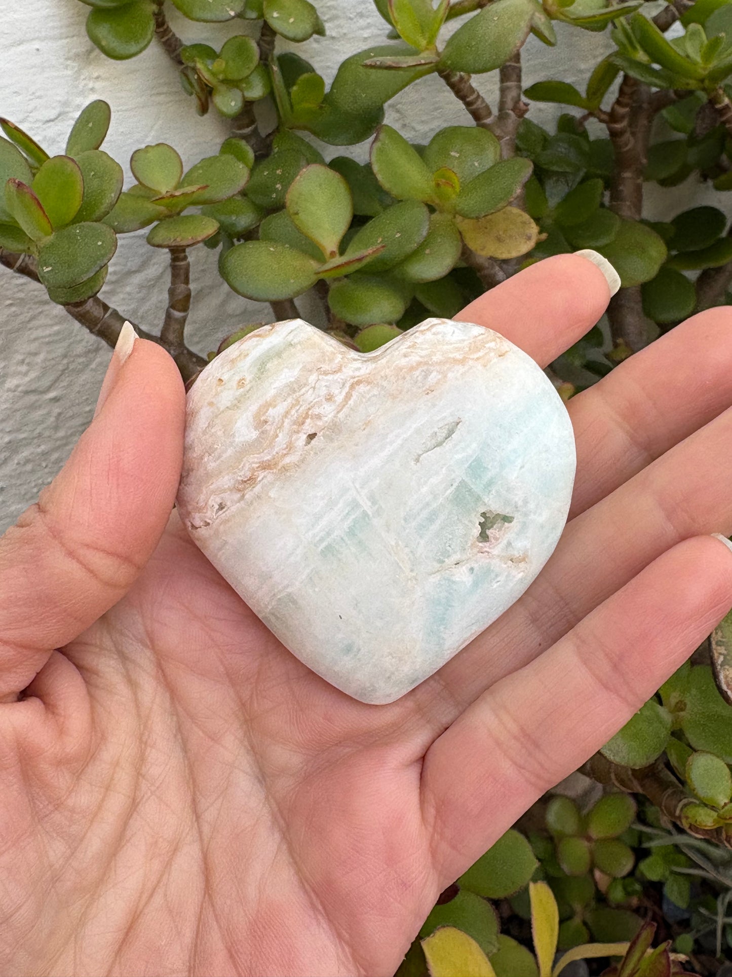 Corazón aragonito azul